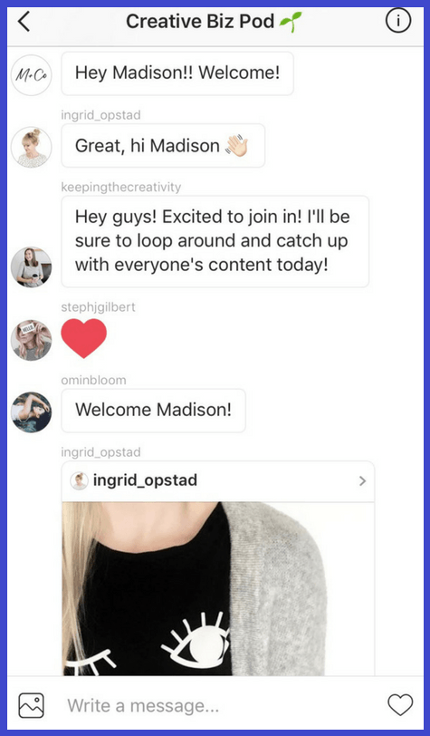 komunitas Instagram pods