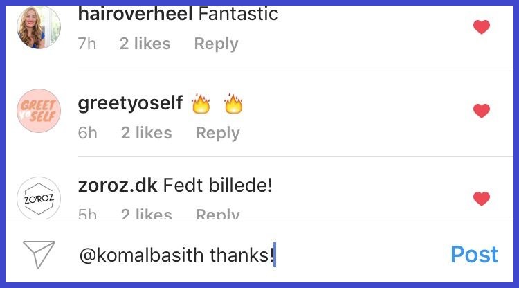 Instagram comments likes