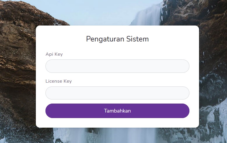 Halaman Pengaturan Sistem